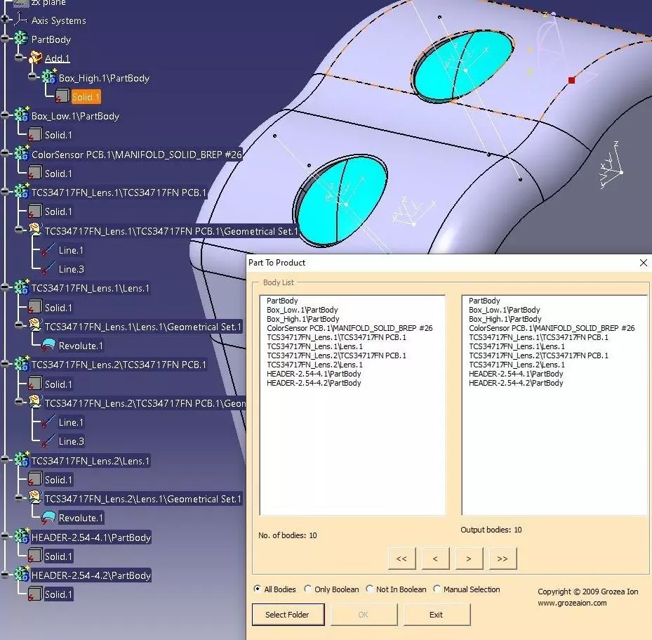 Catia V5 Part To Product All Body Option