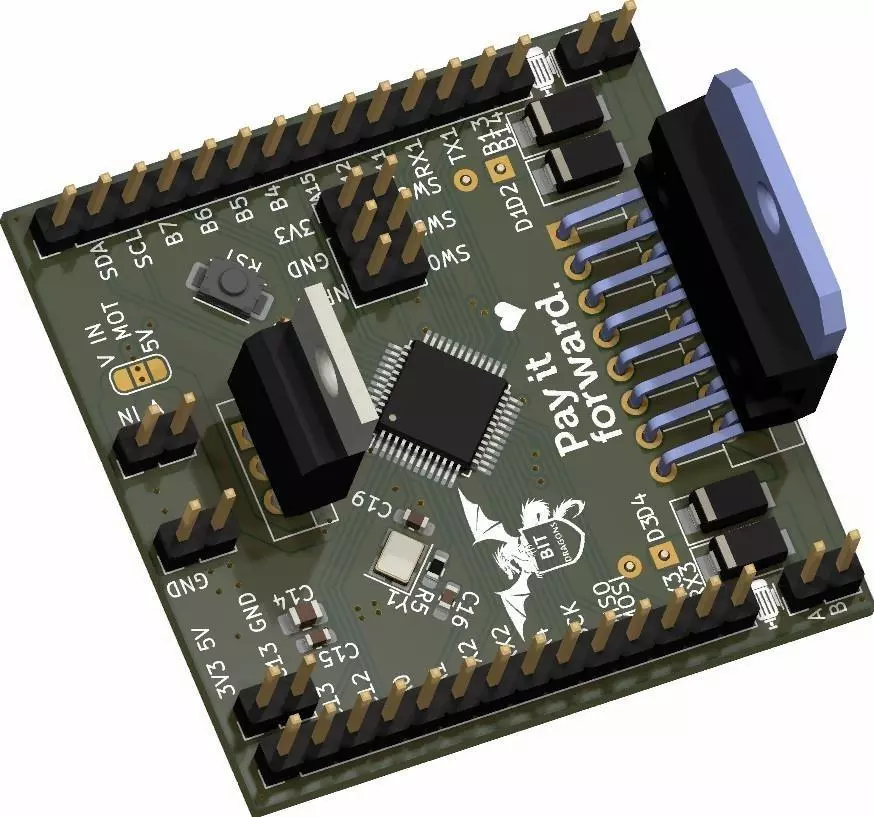 Motor controller board with L298N and STM32F303